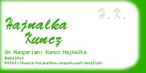 hajnalka kuncz business card